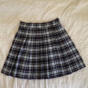 American Apparel Plaid Pleated Tennis Skirt / Size M